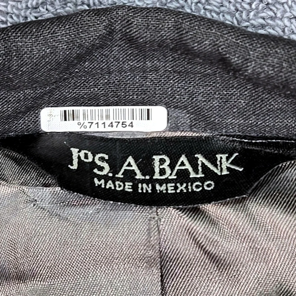 Jos. A. Bank Suit Jacket Mens 46L Charcoal Gray Good 100% Wool 2-Button‎ Blazer
